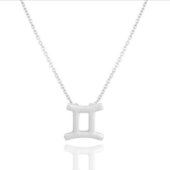 2/$30 Astrology Necklace Gemini Silver Tone Constellation Necklace Gift Simple - Picture 5 of 5
